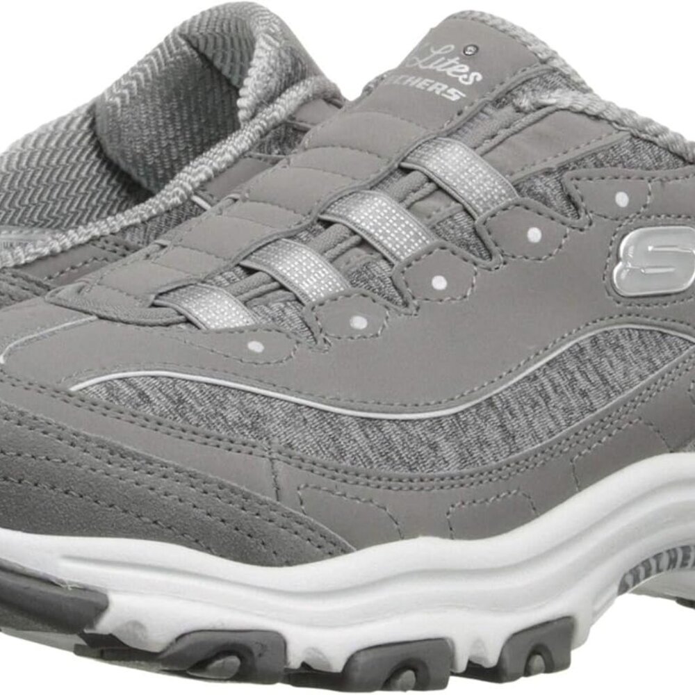 Women's Athletic Sneakers Gray White Resilient Slip-On Lightweight Comfort
